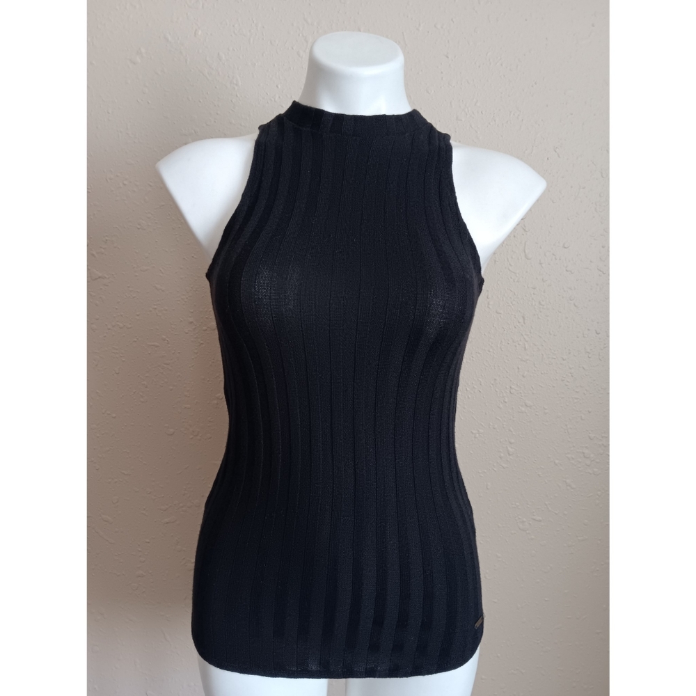 Hollister Black Ribbed Sleeveless Top